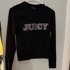Juicy Couture Black Long Sleeve Shirt with Logo